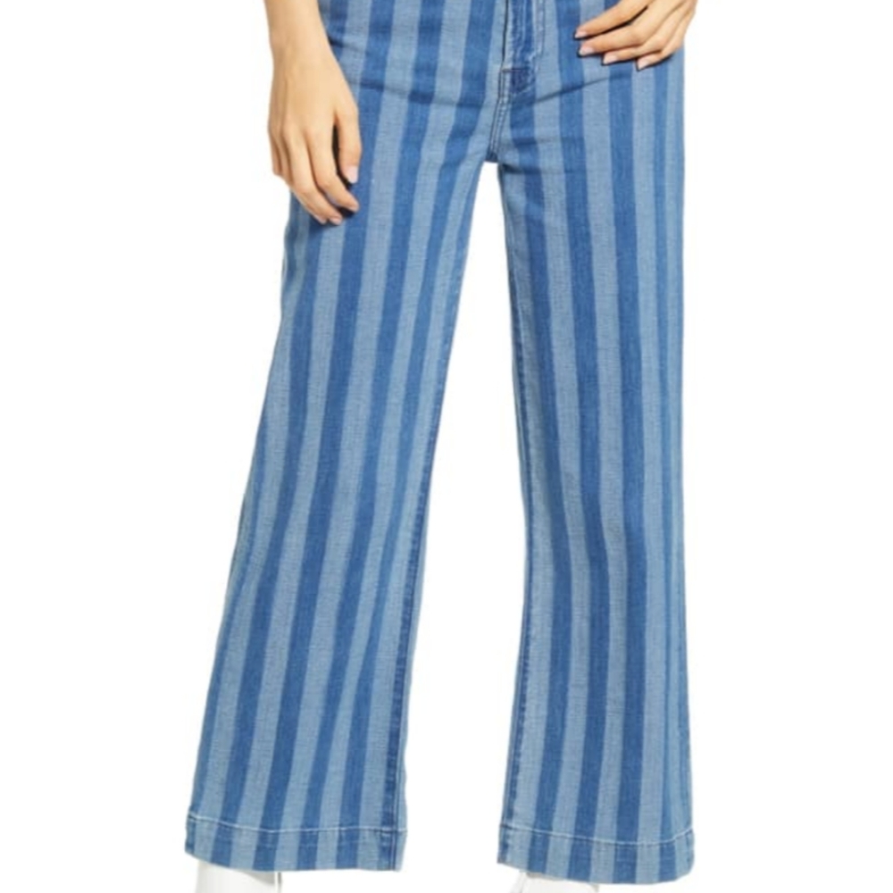 7 For All Mankind HW Wide Leg Crop